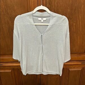 Light Blue Shimmer Knit Cardigan